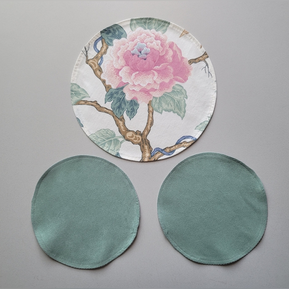 Hand Crafted Floral Doily Candle Mat Set